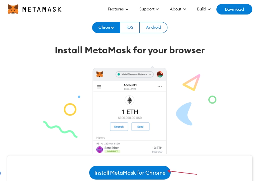 расширение для браузера Metamask